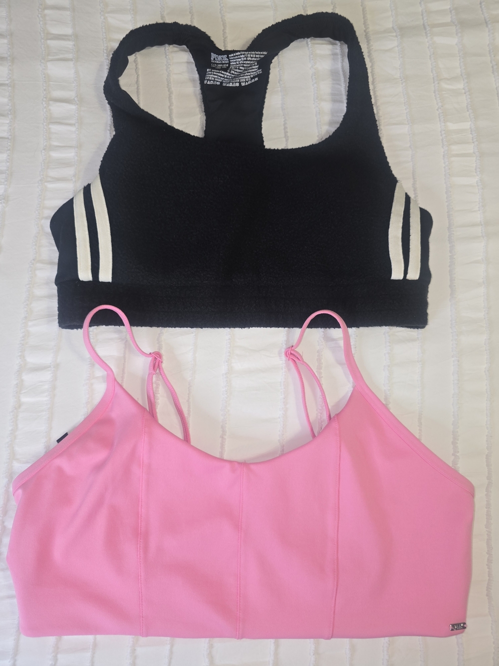 PINK Victoria's Secret Black & Pink Sports Bras Set